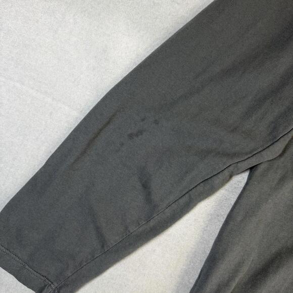 Vince Long Sleeve Polo Shirt Mens Large Gray Cotton Made In The USA - Picture 7 of 7